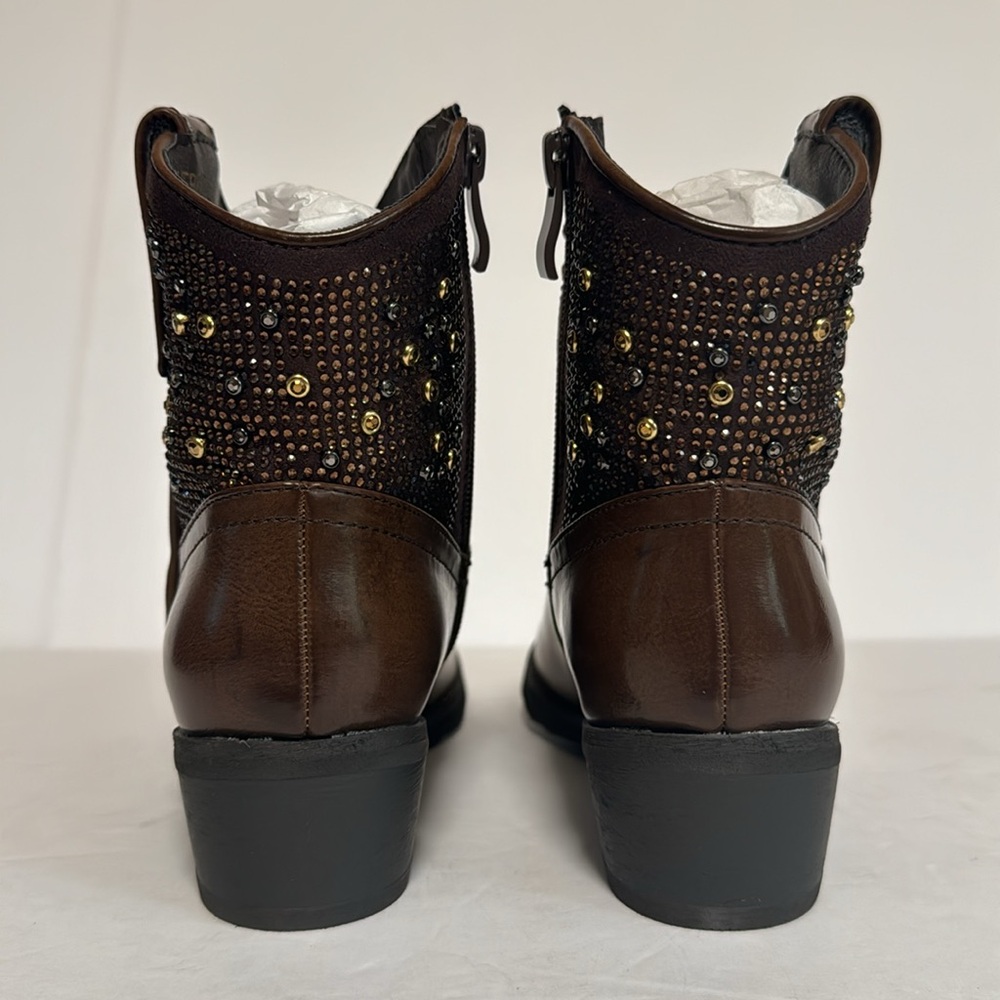 Very Volatile Los Angles Brown Ankle Boots Zipper women’s Size 6.5 - Picture 6 of 7